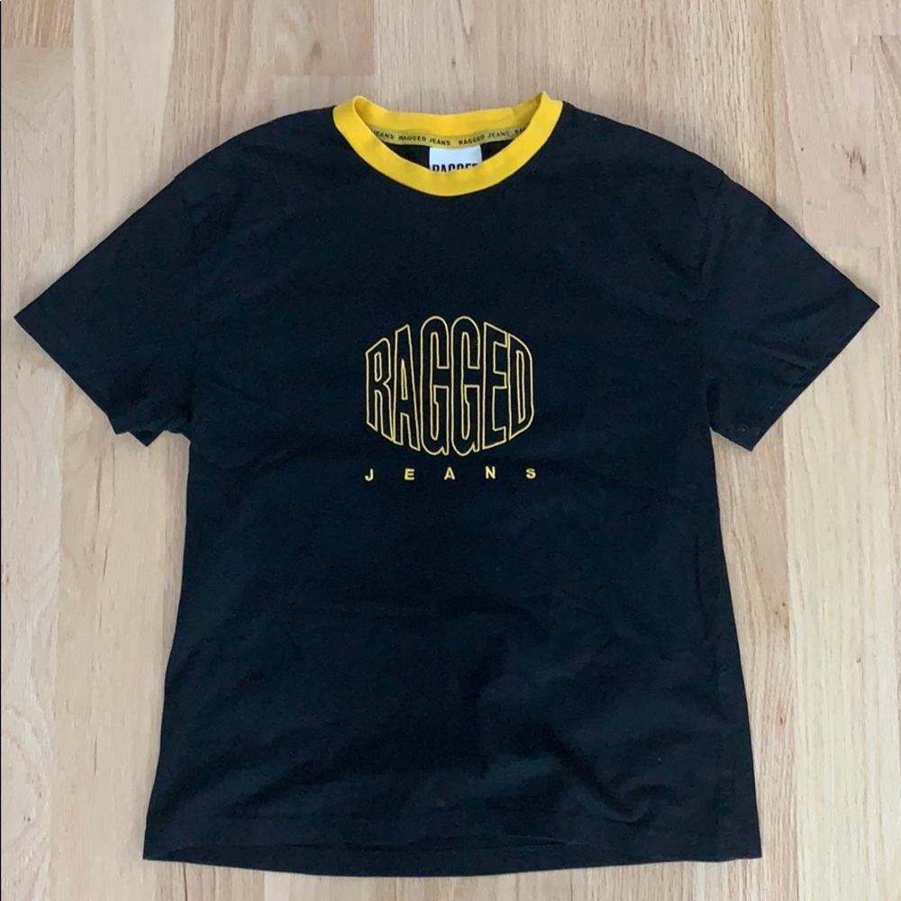 Black and yellow t-shirt from RAGGED